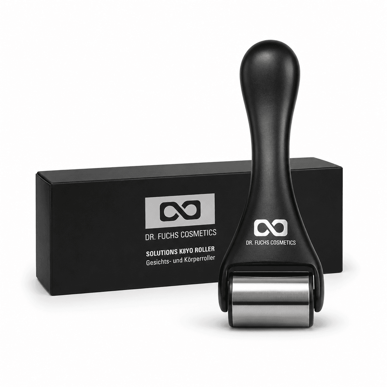Dr. Fuchs Cosmetics Solutions K8YO cryo roller voor gezicht en lichaam met zwarte verpakking