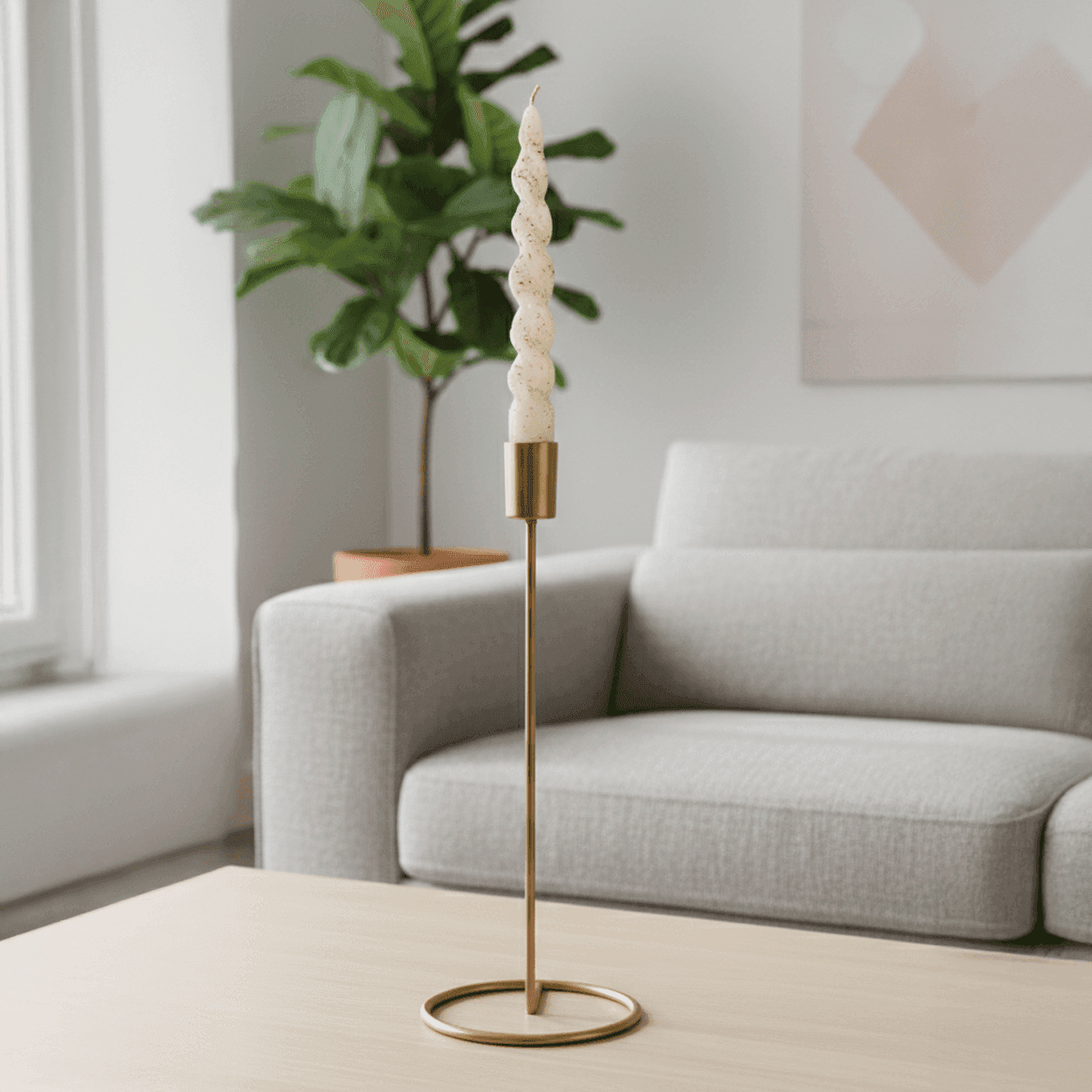 Sparkle Twisted Offwhite — set van 2 twisted taper-kaarsen, Ø2,2×25 cm