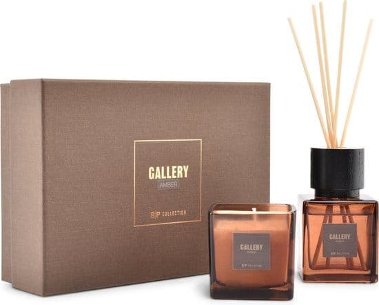 3SP Collection Giftset 2-delig Amber Gallery Christmas VXhome-1 Geurolie- Geurkaars