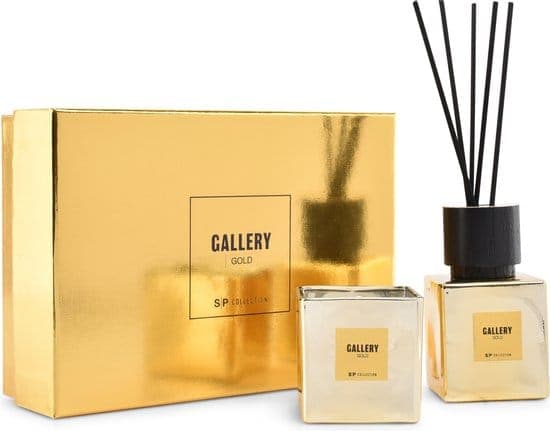 3SP Collection Giftset 2-delig Gold Gallery Christmas VXhome-1 Geurolie- Geurkaars